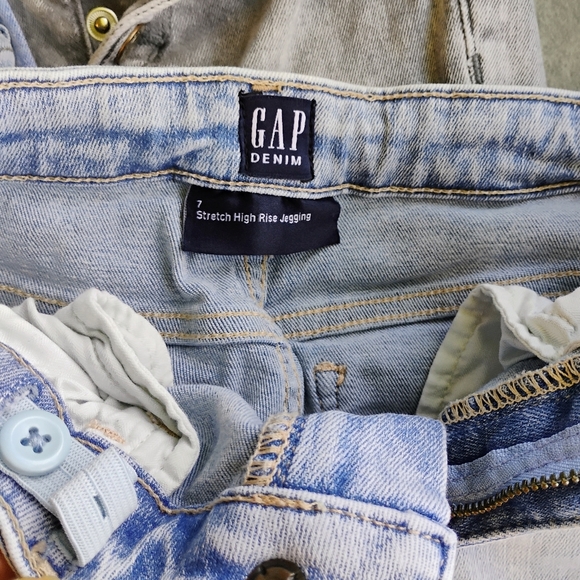 GAP High Rise Jegging Bundle Girls 7 Skinny Jeans Distressed School - Picture 12 of 16